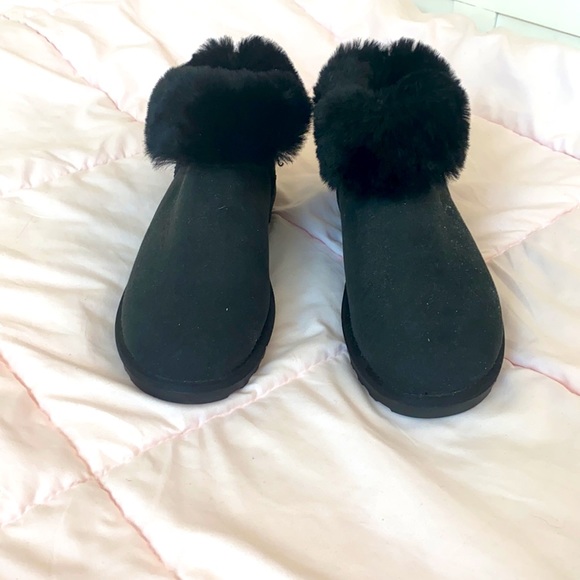black fur boots - Picture 2 of 5